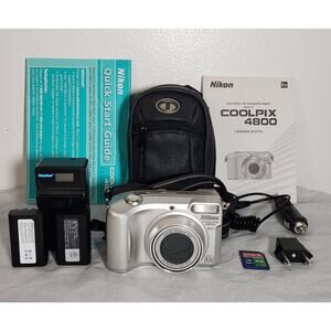 Nikon Coolpix 4800 ED Tested 4MP 8.3X Zoom Digital Camera W/ Accessories